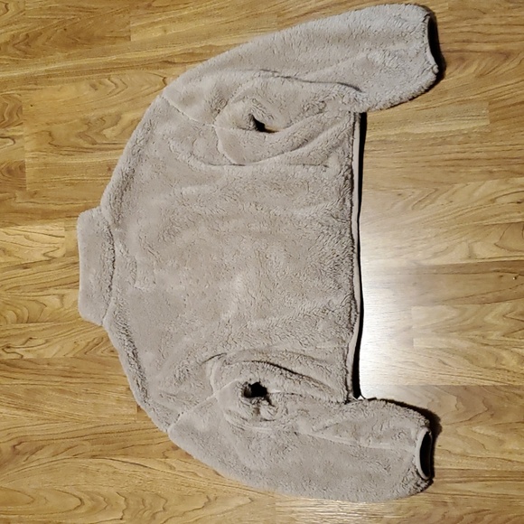 Aeropostale NWT Sherpa Fleece Half-Zip Pullover Jacket Sweatshirt Tan Size XS - Picture 14 of 14